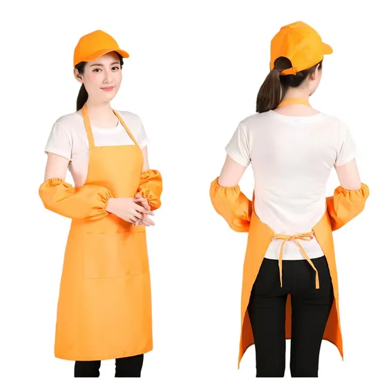 Multicolor BBQ Restaurant Ruffle Front Sink Waterproof Canvas Cooking Chef Custom Logo Kitchen Apron